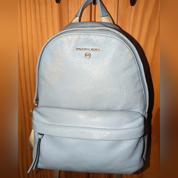Michael Kors Slater pebbled leather backpack. main image 11